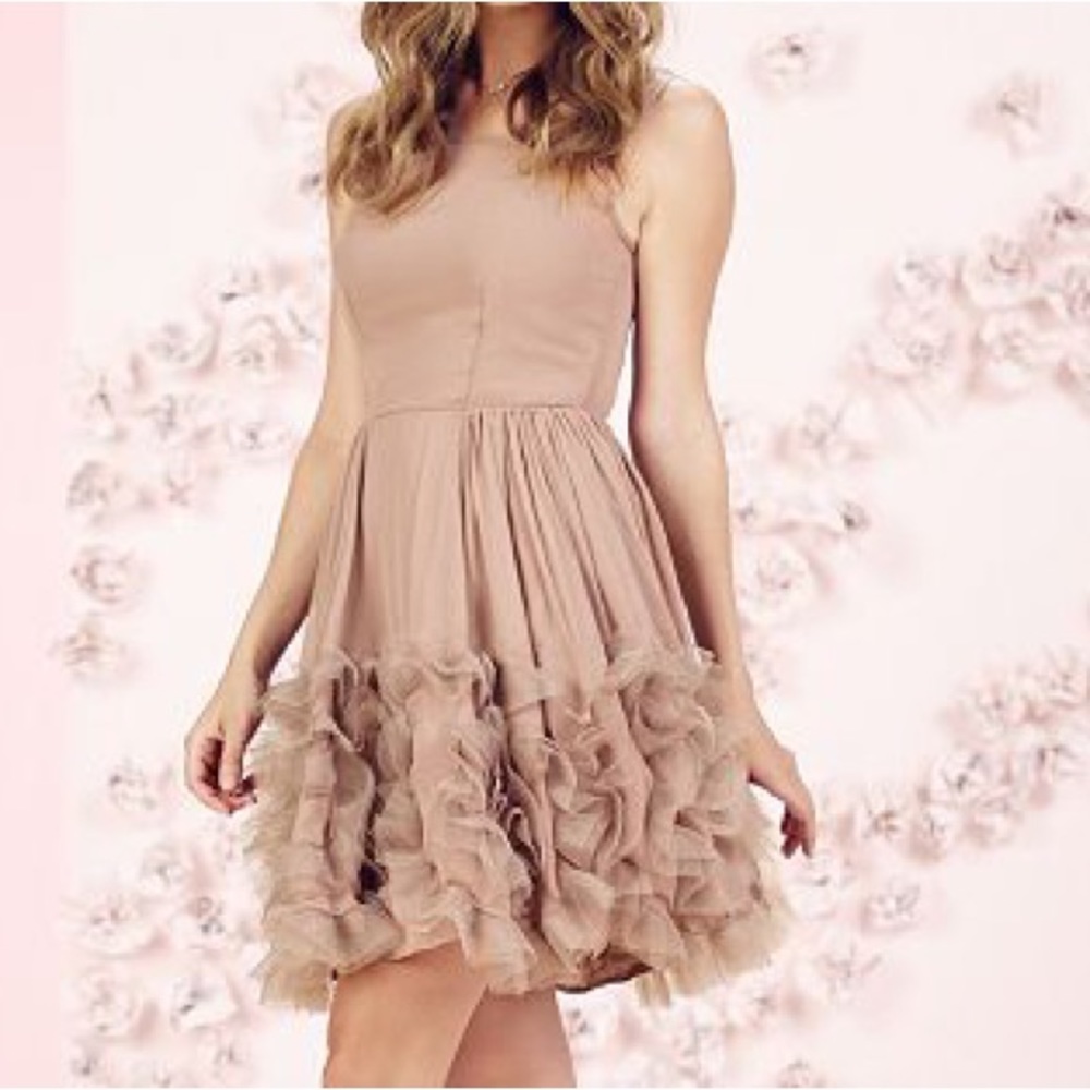 LC Lauren Conrad Pink Midi Dress